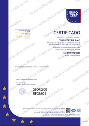 Certificado ISO 9001